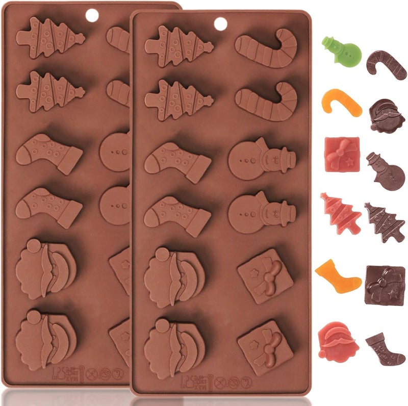 ZTHapwa Christmas Silicone Chocolate Molds Set - Image 1